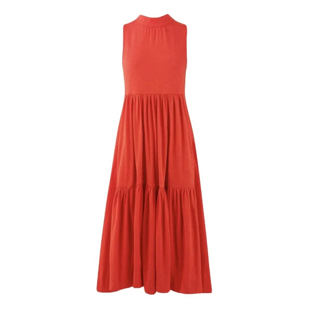 ME+EM Red Sleeveless Midi Dress